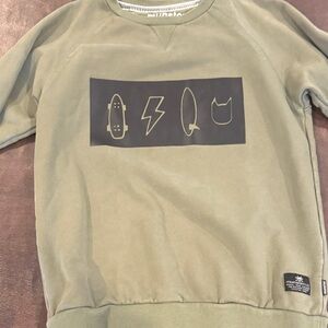 Munster Olive Graphic Crewneck Sweatshirt. Size 12